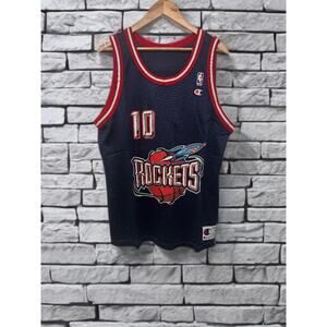 Vtg NBA Champion Houston Rockets Sam Cassell Vintage Jersey #10 Size 44 MENS L